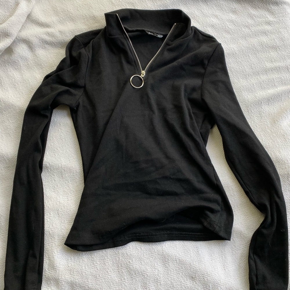 SHEIN Half Zipper Top